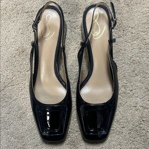 Sam Edelman Black Patent Slingback Heels